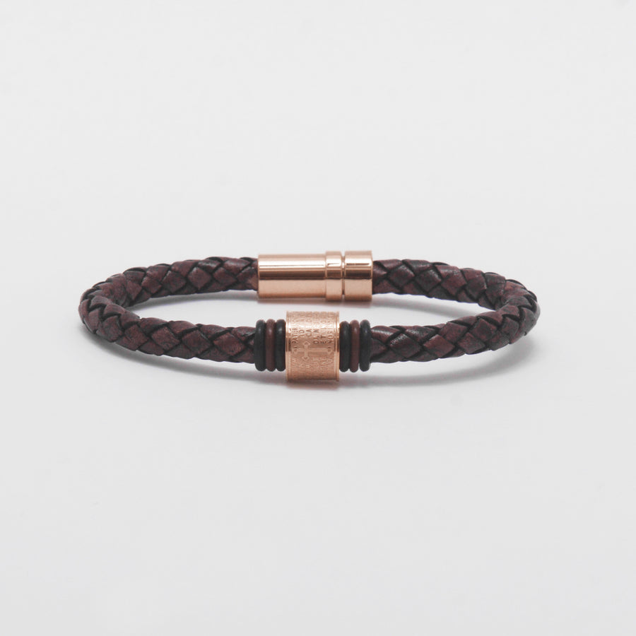 Lord's Prayer single Leather Rose Gold