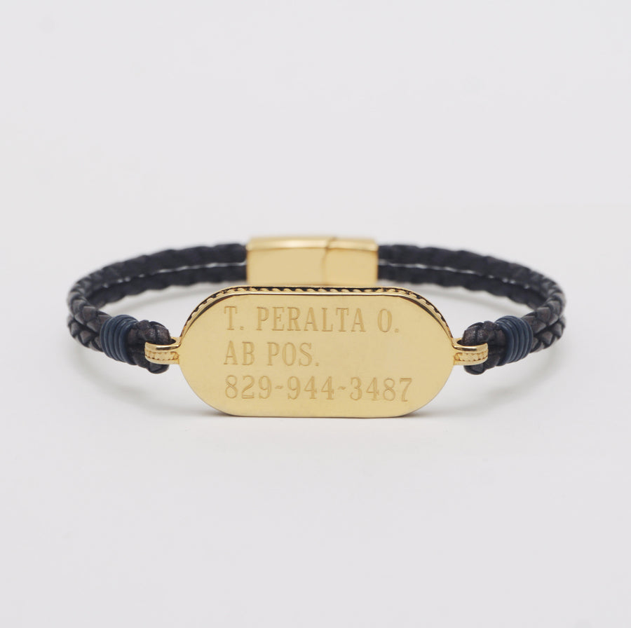 Military Tag Leather Gold