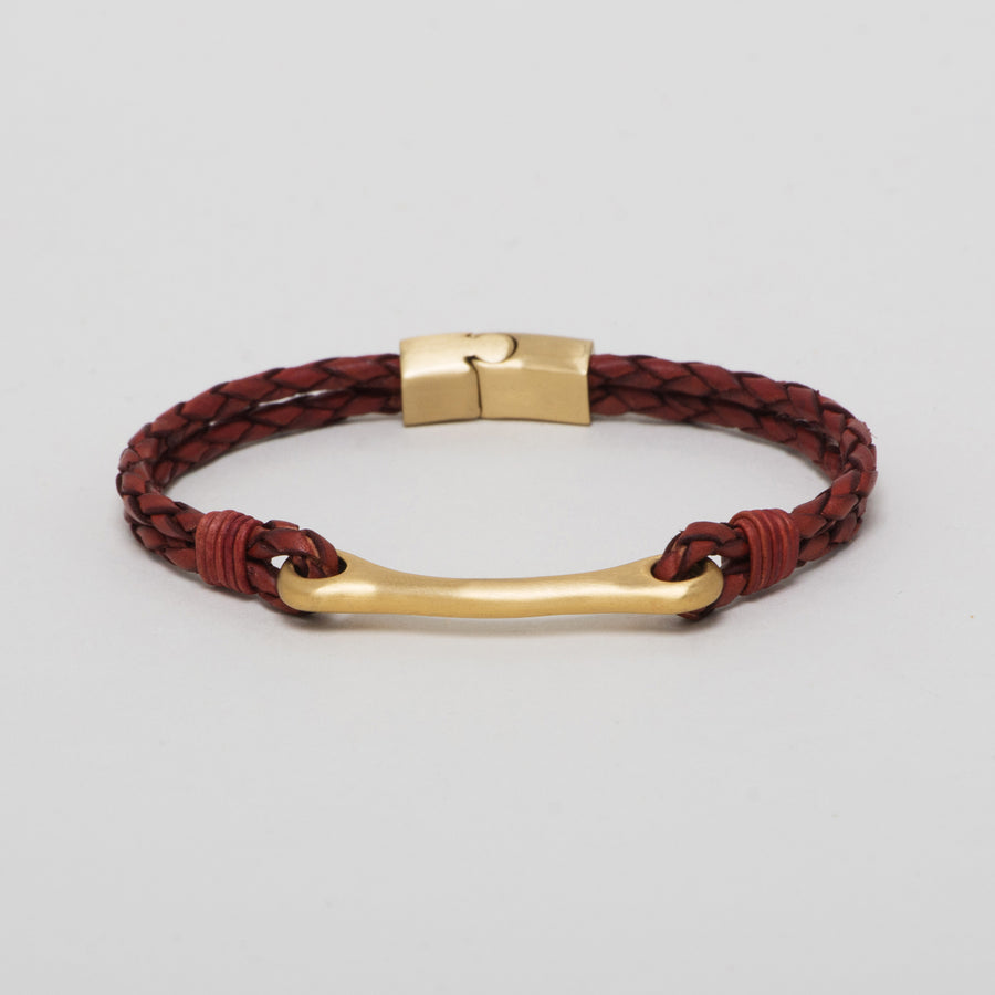 Horse Bit Leather Gold