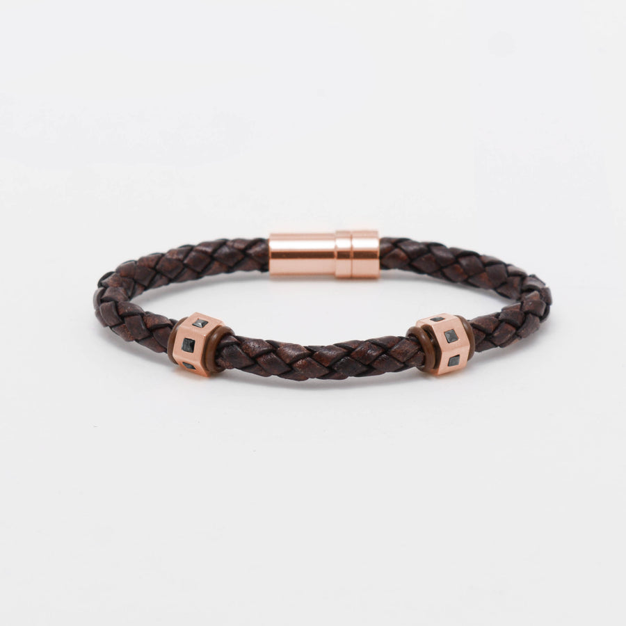 Twin Pau Leather Rose Gold