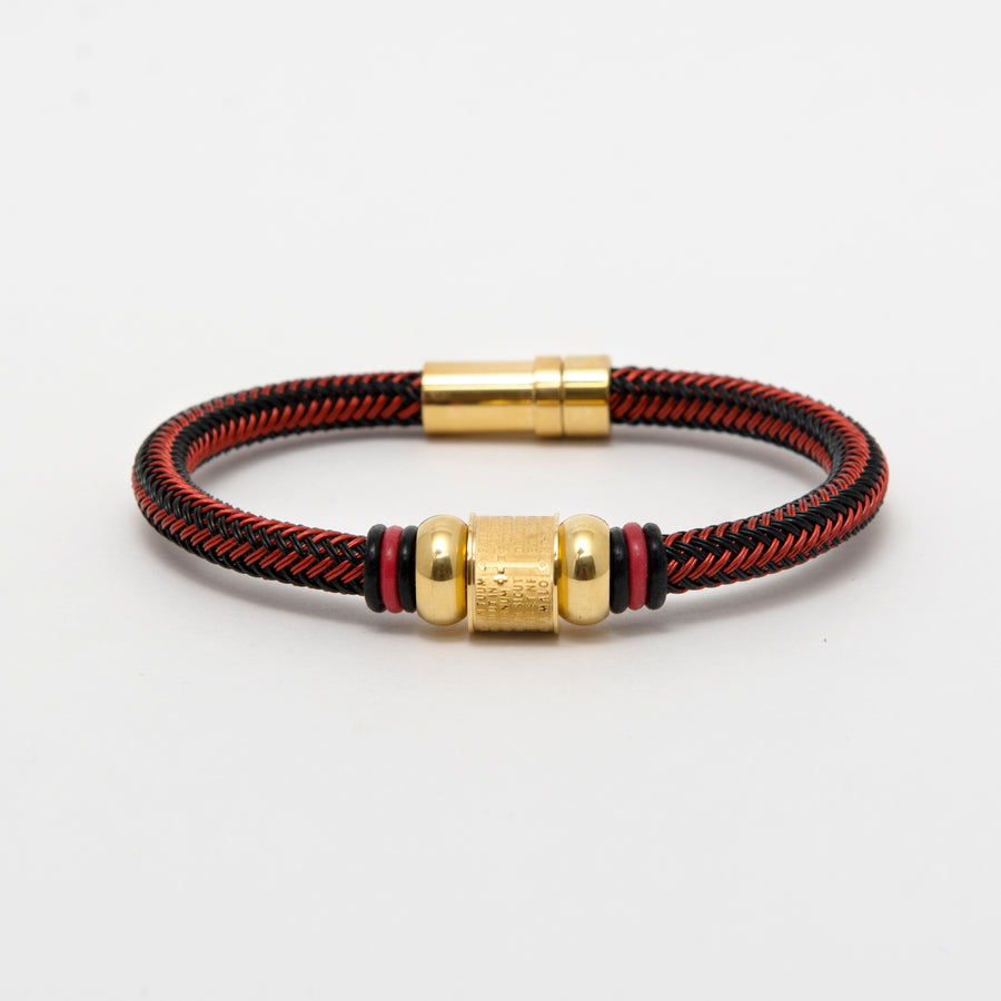 Lord's Prayer Classic Wire Gold Stripe & Red