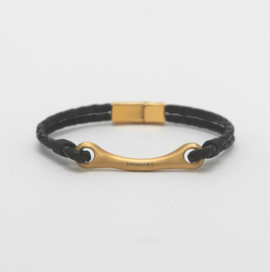 Horse Bit Leather Gold