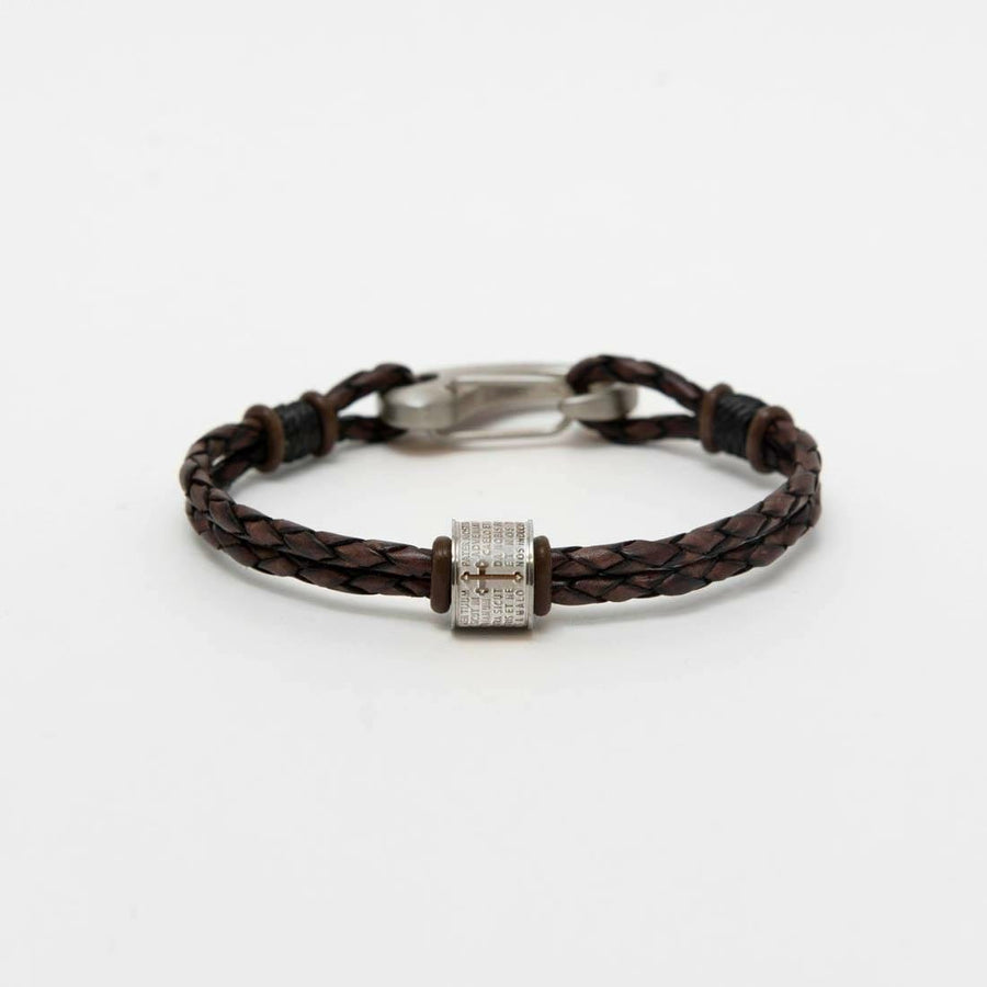 Lord's Prayer boho Silver Leather