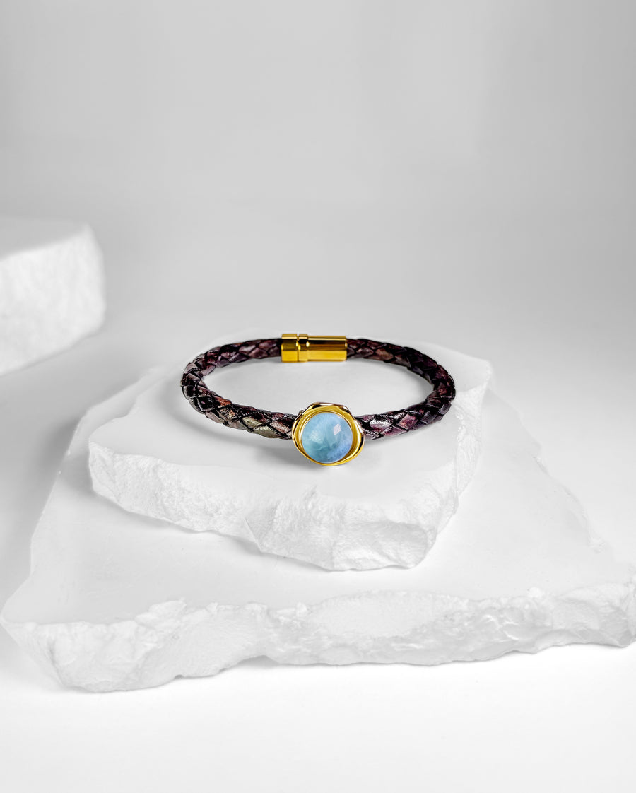 Wax seal Larimar &Gold