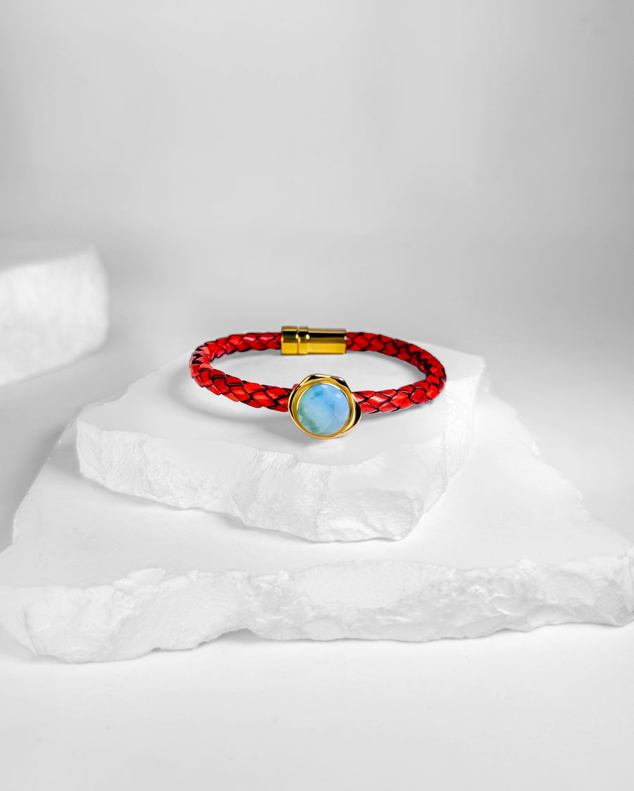 Wax seal Larimar &Gold