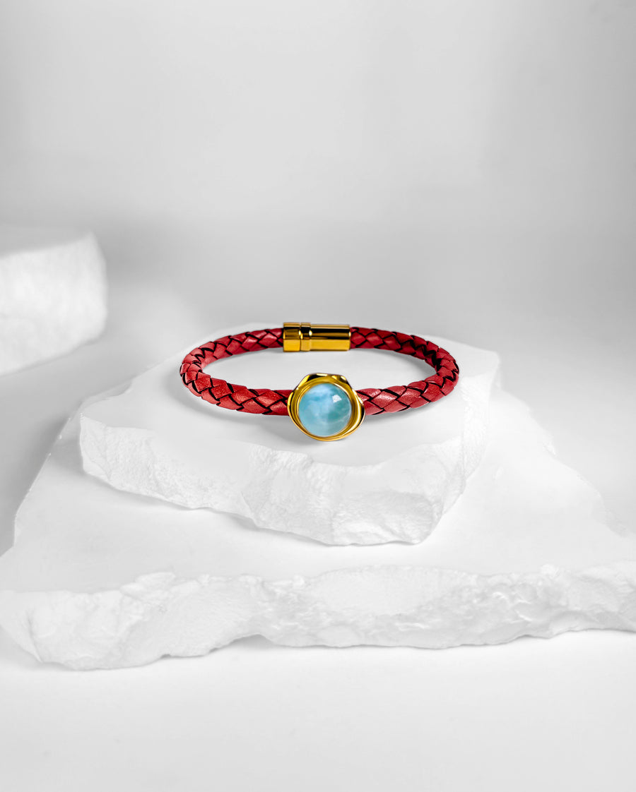 Wax seal Larimar &Gold