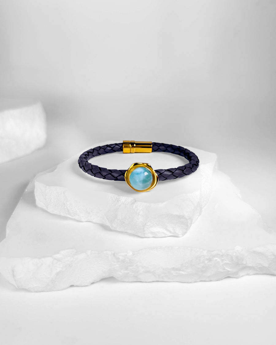 Wax seal Larimar &Gold