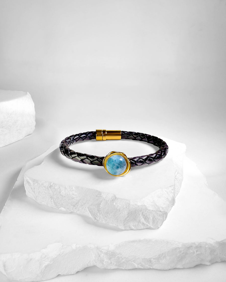 Wax seal Larimar &Gold
