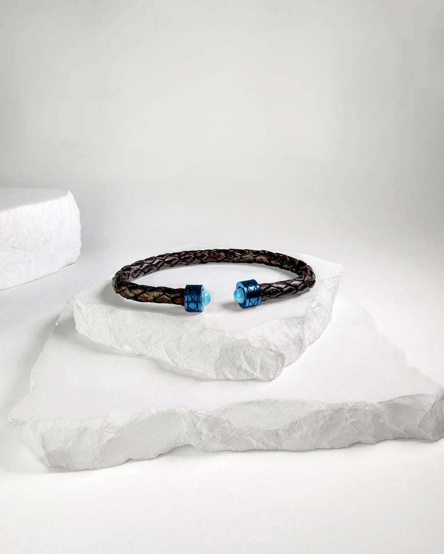 Cuff Rombo Larimar & Blue