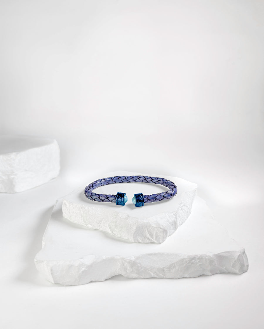 Cuff Rombo Larimar & Blue