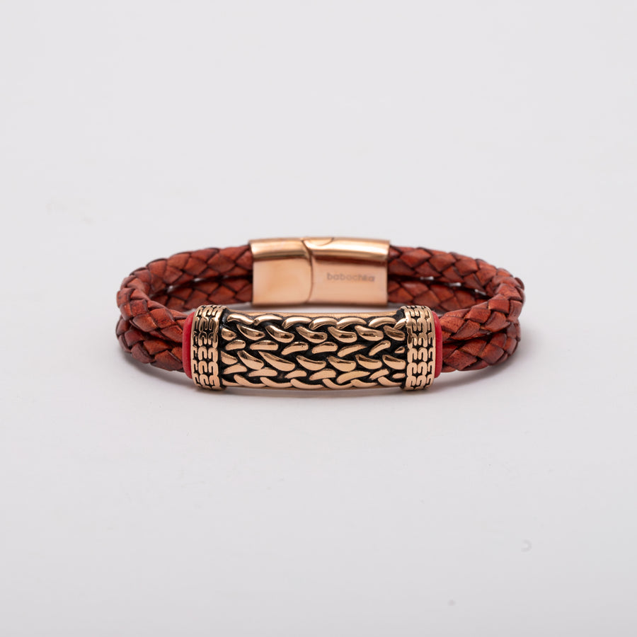 Wheat Leather Rose Gold