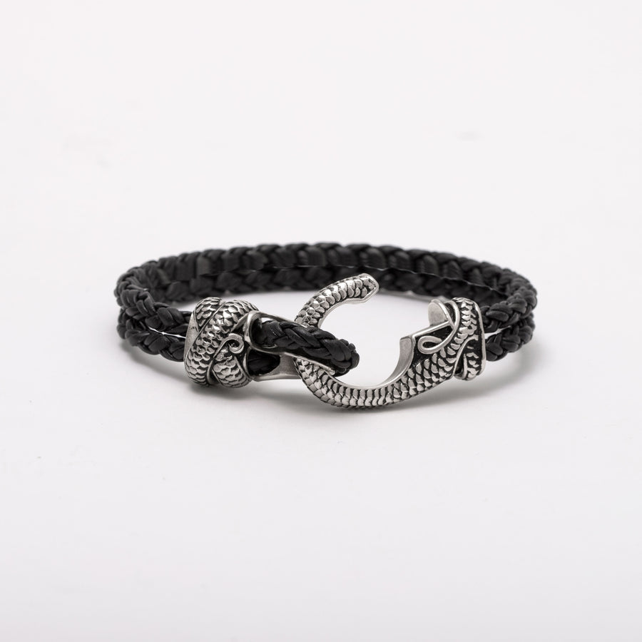 Snake Silver Leather