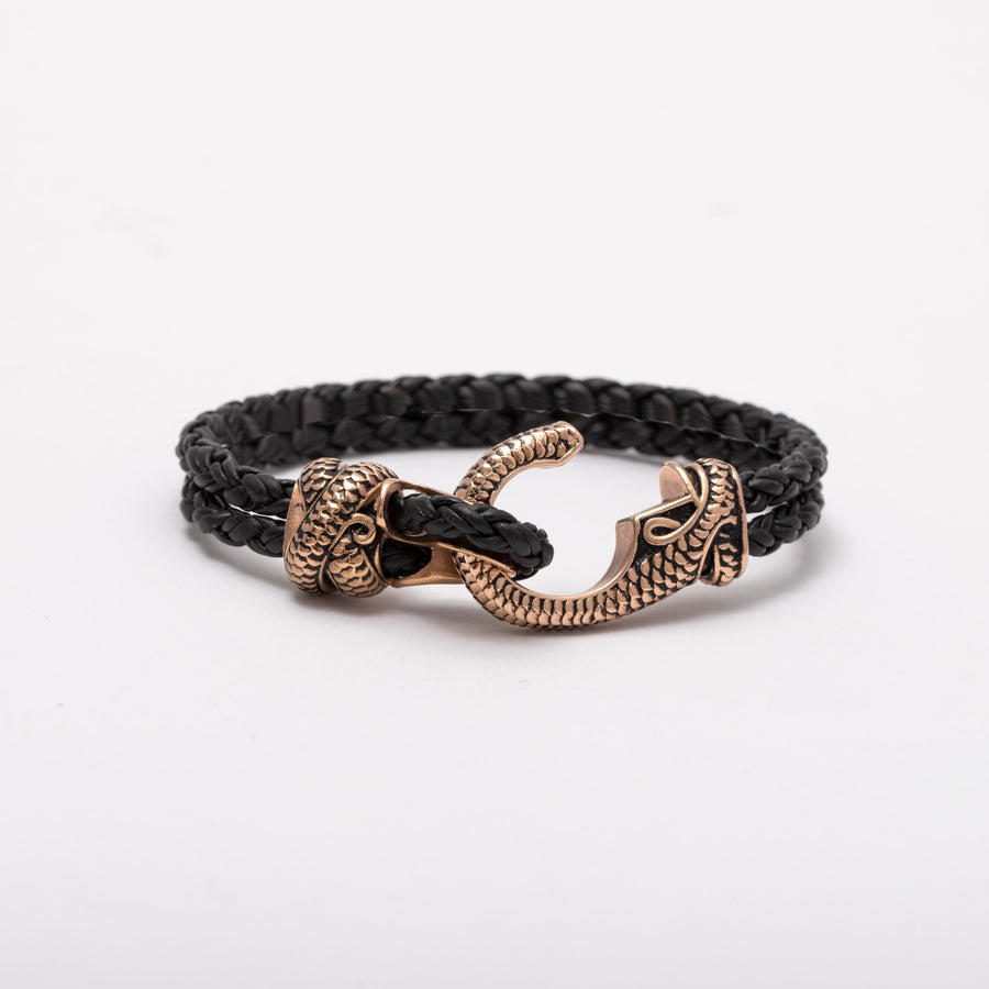 Snake Rose Gold Leather