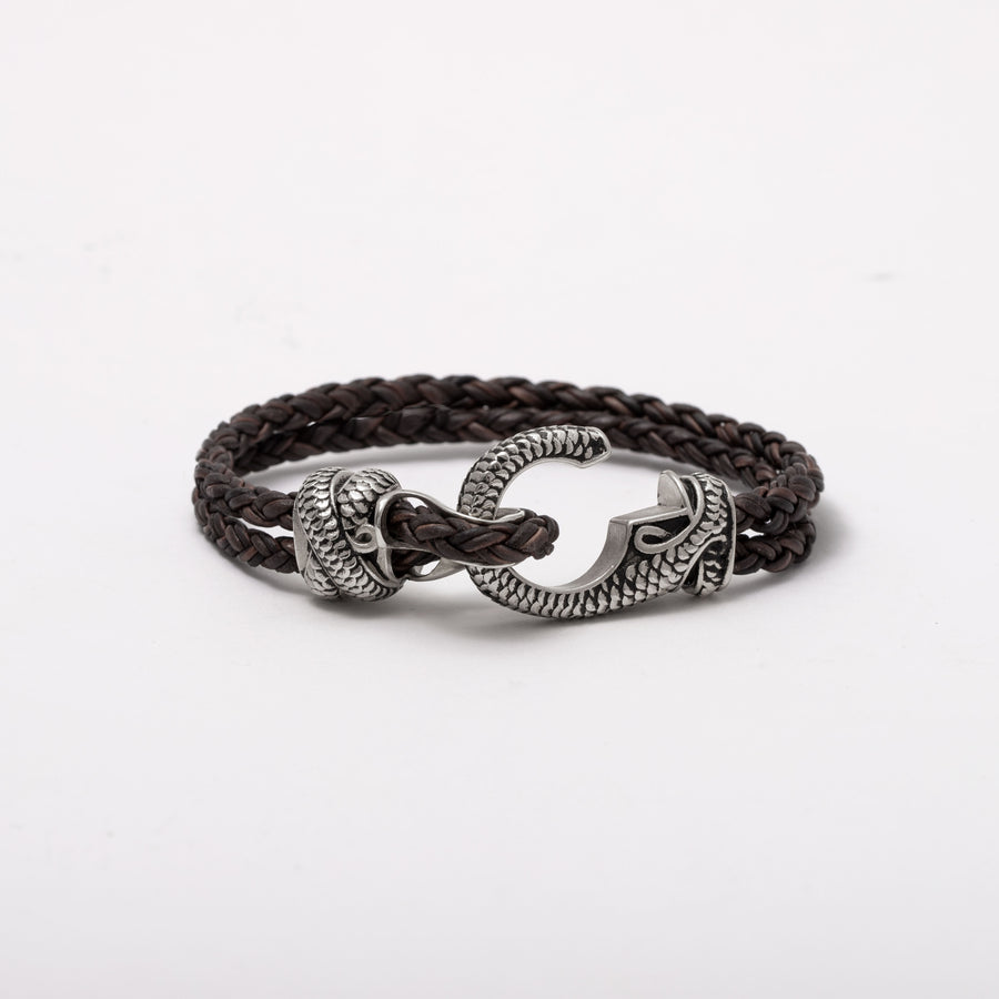 Snake Silver Leather