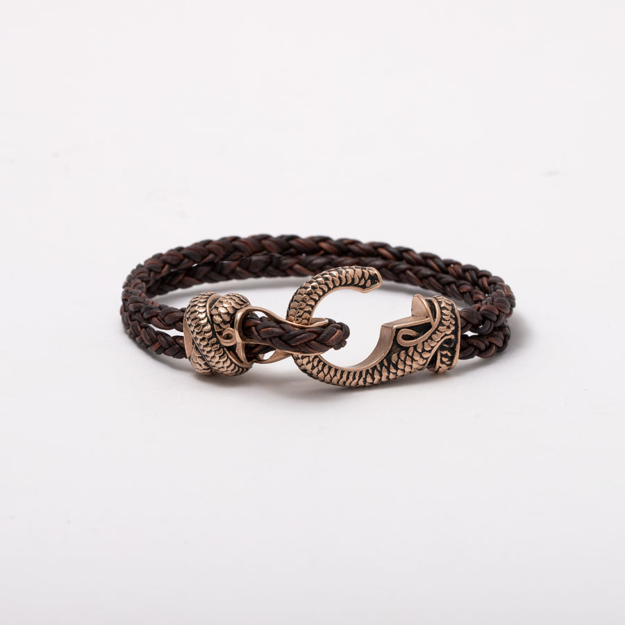 Snake Rose Gold Leather